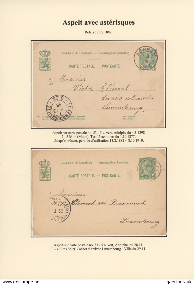 Luxembourg - post marks: 1875-1900 (ca.), Stempel-Sammlung "Gross-Gold" hervorra