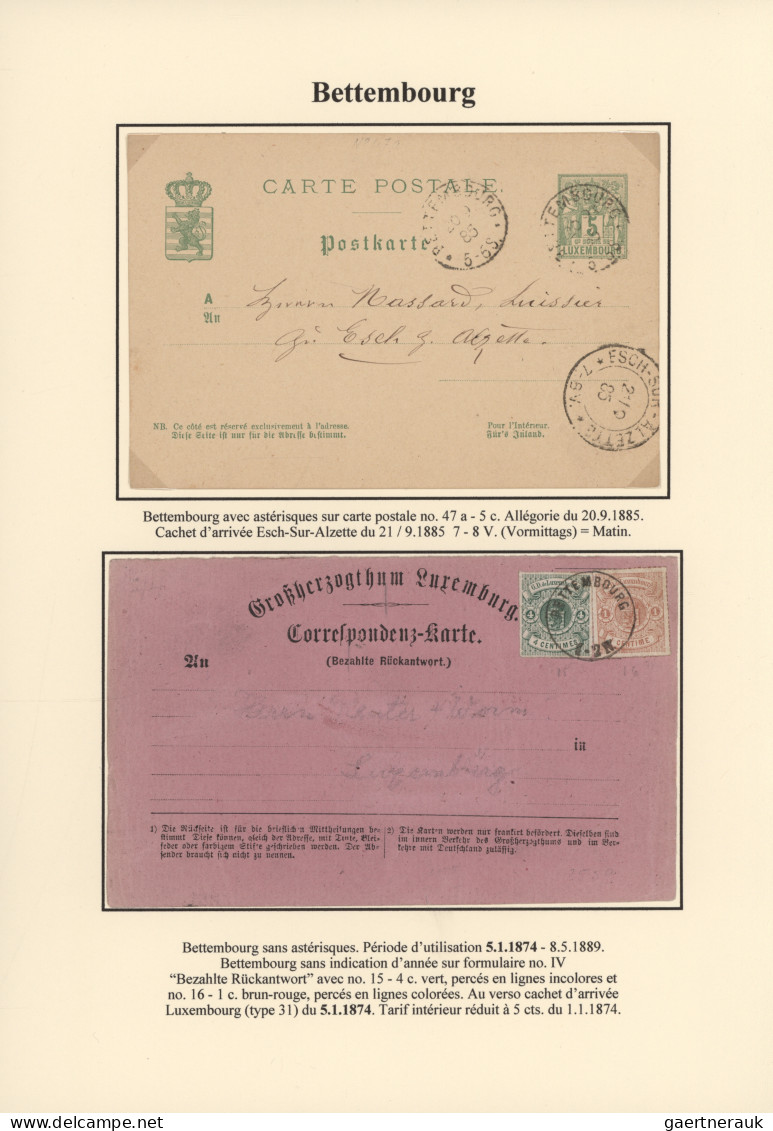 Luxembourg - post marks: 1875-1900 (ca.), Stempel-Sammlung "Gross-Gold" hervorra