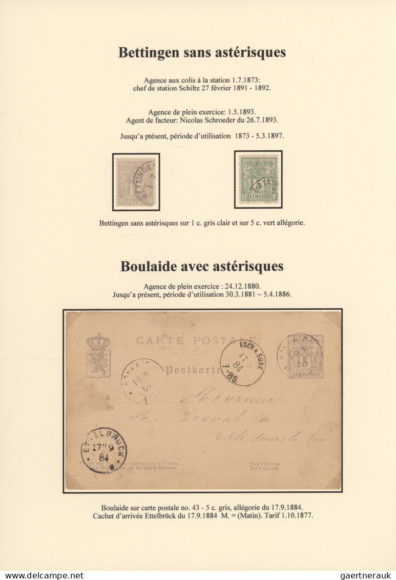 Luxembourg - post marks: 1875-1900 (ca.), Stempel-Sammlung "Gross-Gold" hervorra