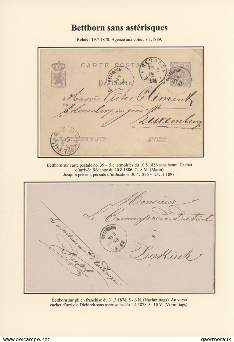 Luxembourg - post marks: 1875-1900 (ca.), Stempel-Sammlung "Gross-Gold" hervorra