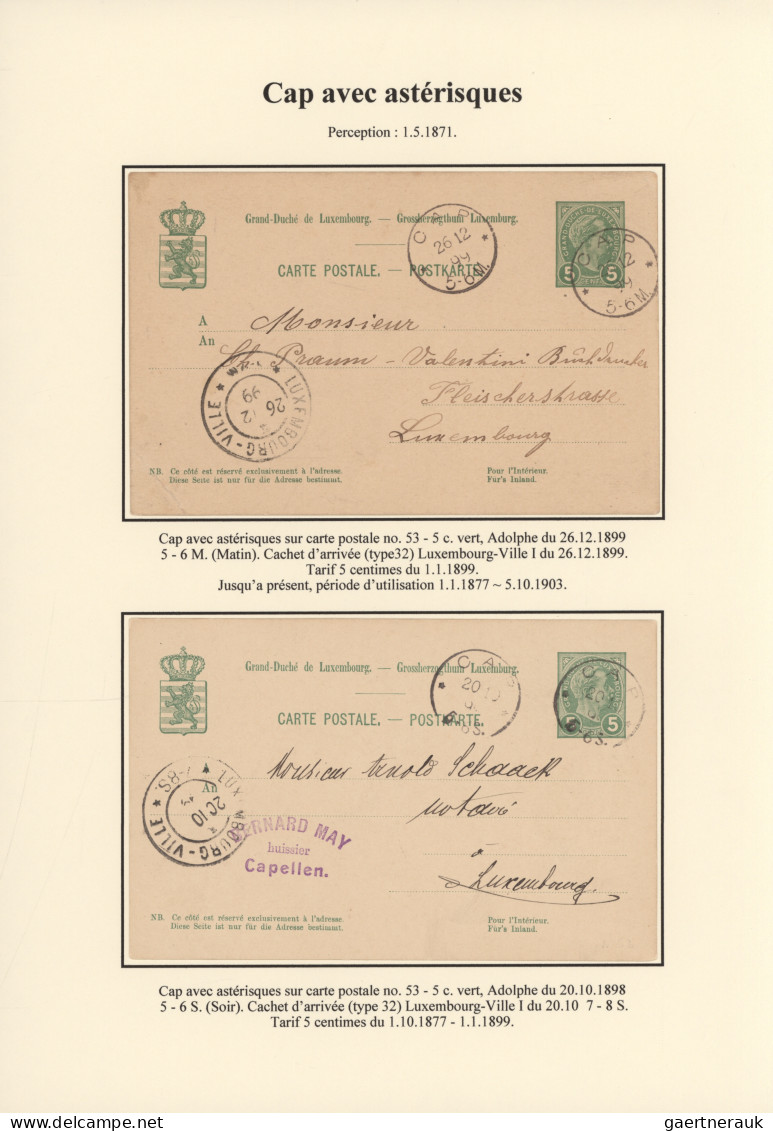 Luxembourg - post marks: 1875-1900 (ca.), Stempel-Sammlung "Gross-Gold" hervorra