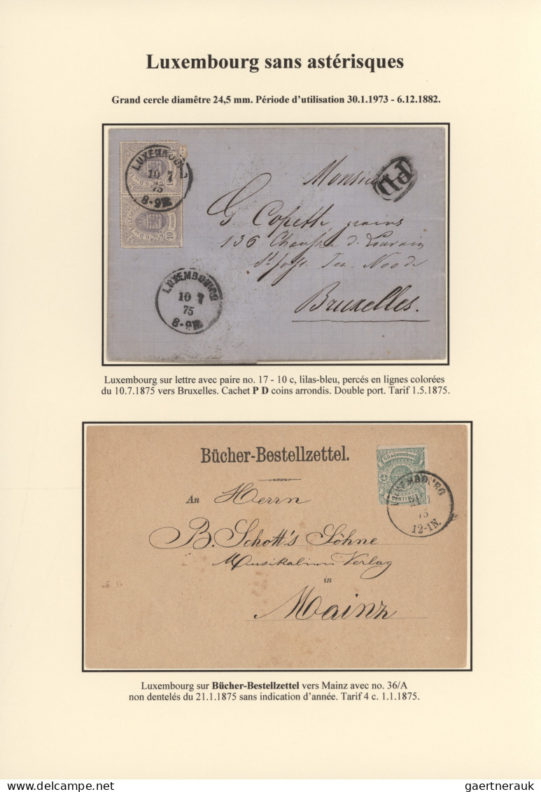 Luxembourg - post marks: 1875-1900 (ca.), Stempel-Sammlung "Gross-Gold" hervorra