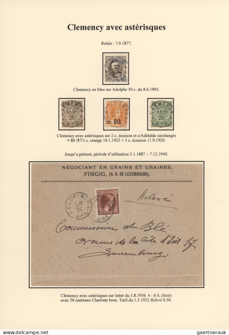 Luxembourg - post marks: 1875-1900 (ca.), Stempel-Sammlung "Gross-Gold" hervorra