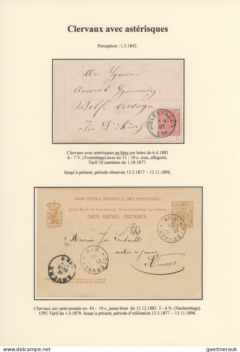 Luxembourg - post marks: 1875-1900 (ca.), Stempel-Sammlung "Gross-Gold" hervorra