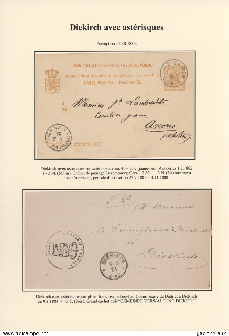 Luxembourg - post marks: 1875-1900 (ca.), Stempel-Sammlung "Gross-Gold" hervorra