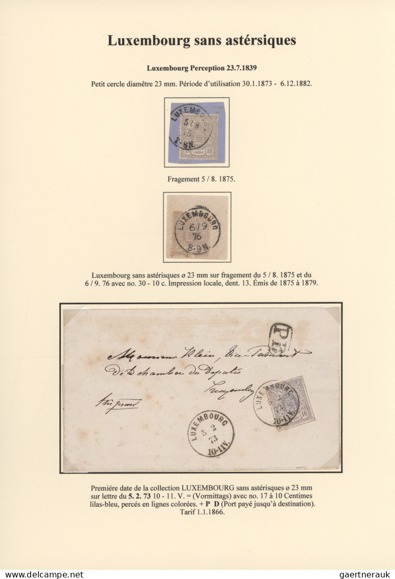 Luxembourg - post marks: 1875-1900 (ca.), Stempel-Sammlung "Gross-Gold" hervorra