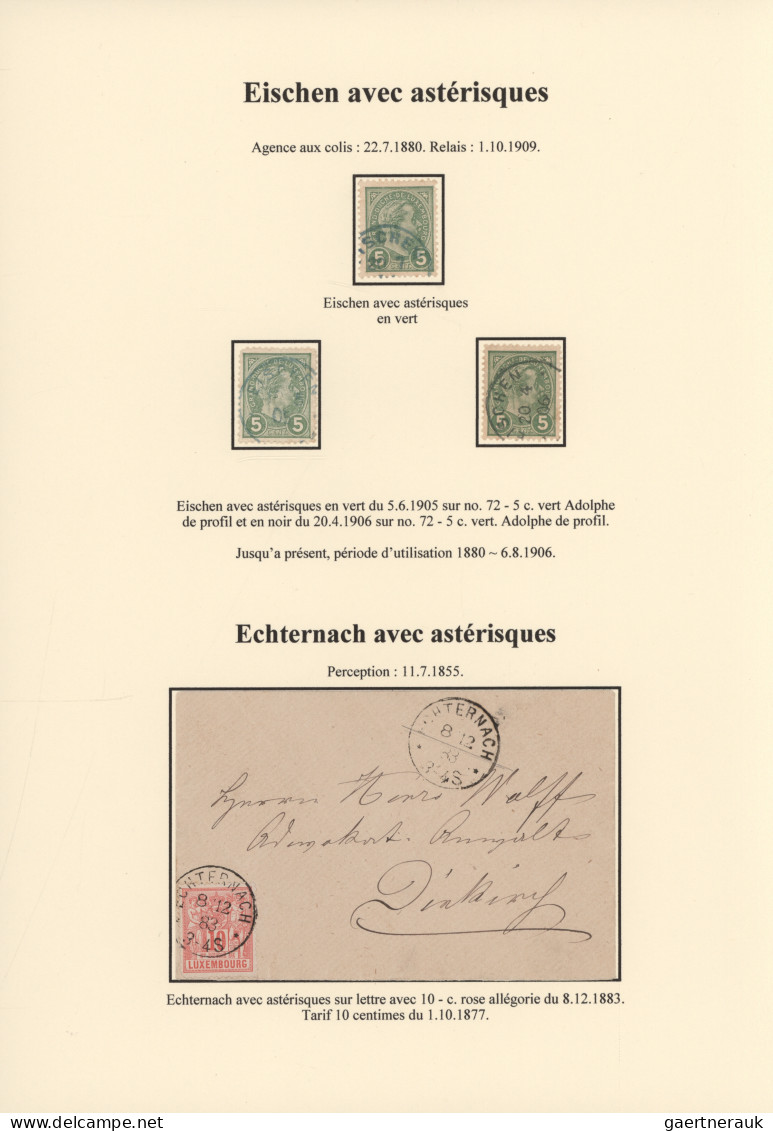 Luxembourg - post marks: 1875-1900 (ca.), Stempel-Sammlung "Gross-Gold" hervorra
