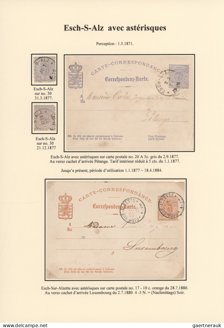 Luxembourg - post marks: 1875-1900 (ca.), Stempel-Sammlung "Gross-Gold" hervorra