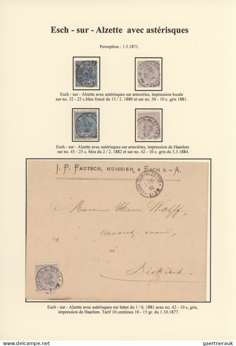 Luxembourg - post marks: 1875-1900 (ca.), Stempel-Sammlung "Gross-Gold" hervorra