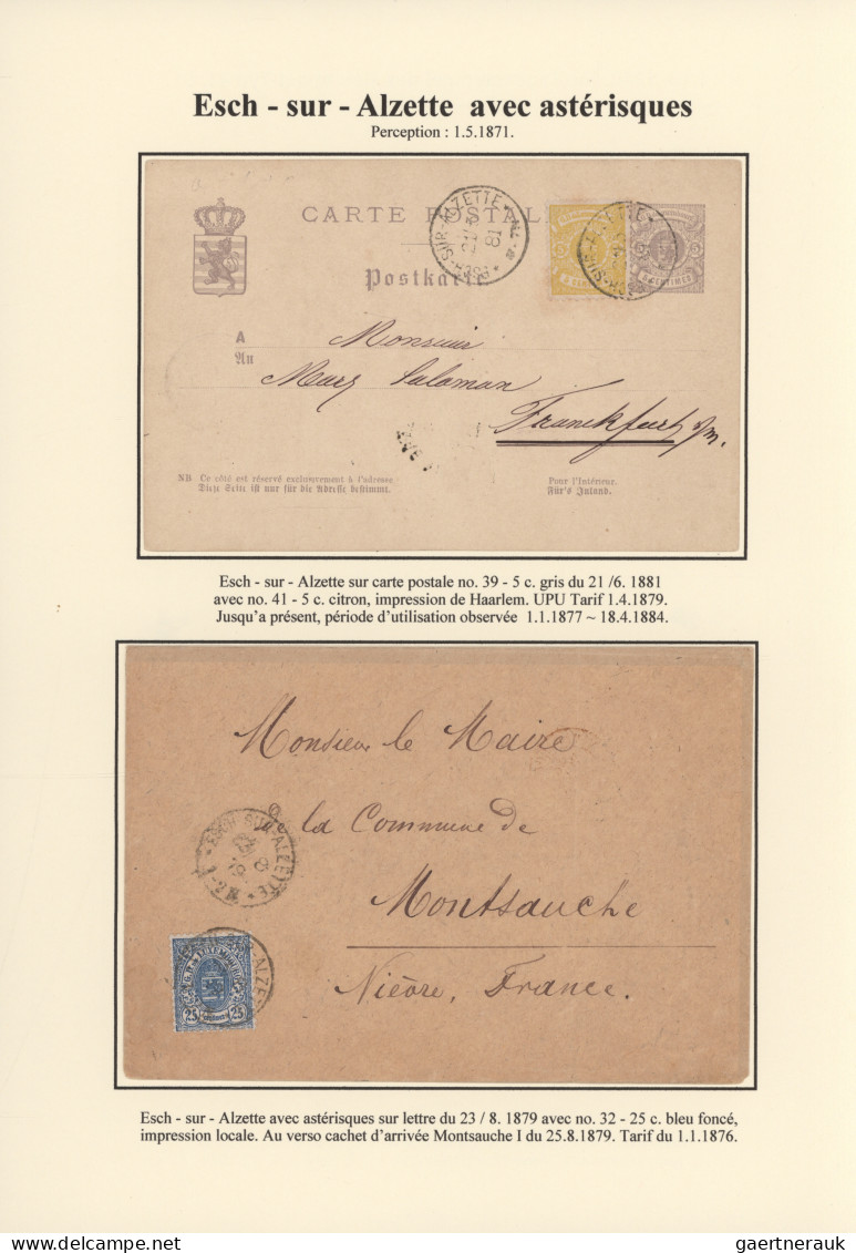 Luxembourg - post marks: 1875-1900 (ca.), Stempel-Sammlung "Gross-Gold" hervorra