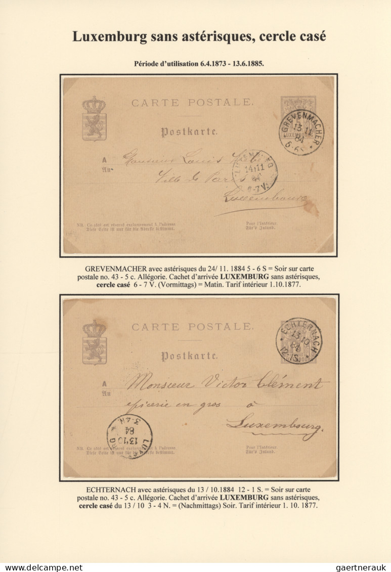 Luxembourg - post marks: 1875-1900 (ca.), Stempel-Sammlung "Gross-Gold" hervorra