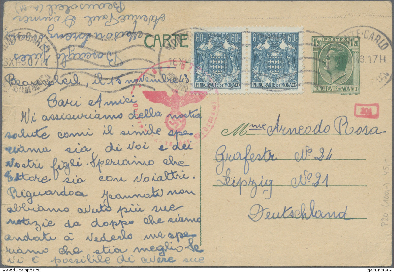 Monaco - Postal Stationery: 1886/1980 (ca.), Assortment Of Apprx. 70 Mainly Unus - Entiers Postaux