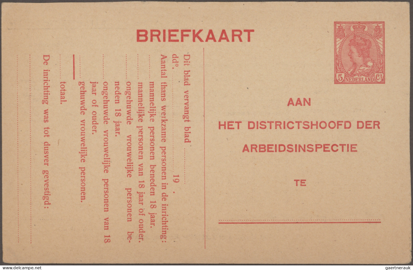 Netherlands - postal stationery: 1880/2000 (ca.), comprehensive balance of apprx