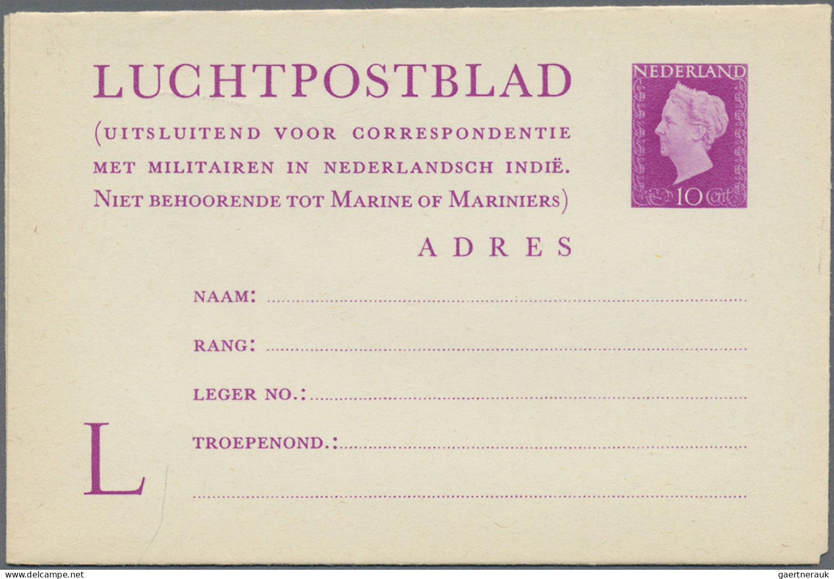 Netherlands - Postal Stationery: 1947/1986, Collection Of Apprx. 65 Air Letter S - Entiers Postaux