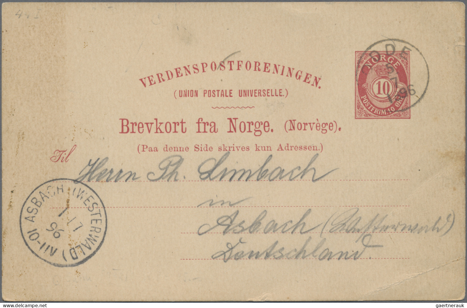 Norway - Postal Stationery: 1877/1903, Group Of Four Commercially Used Stationer - Entiers Postaux