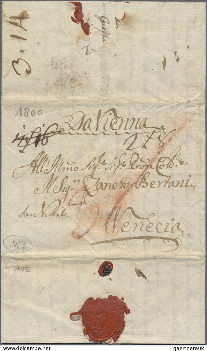 Österreich - Vorphilatelie: 1700-1850 (ca.), Album Mit 36 Belegen, Dabei Frühe, - ...-1850 Préphilatélie