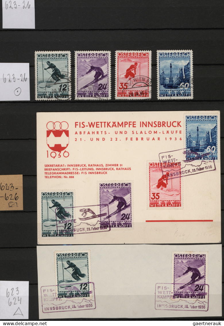 Österreich: 1934-1947, Sammlung In Beiden Erhaltungen, Im Steckbuch, Mit Vielen - Colecciones