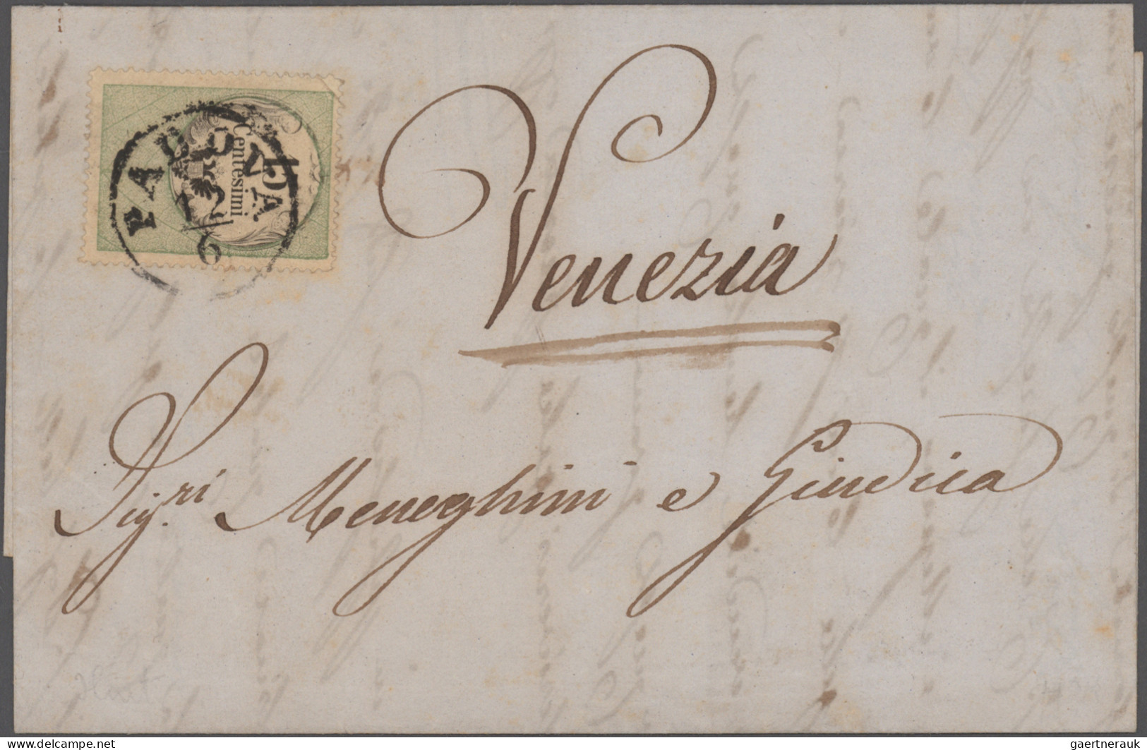 Österreich - Lombardei Und Venetien: 1856/1861, Lot Von Drei Briefen, Dabei Stem - Lombardo-Venetien