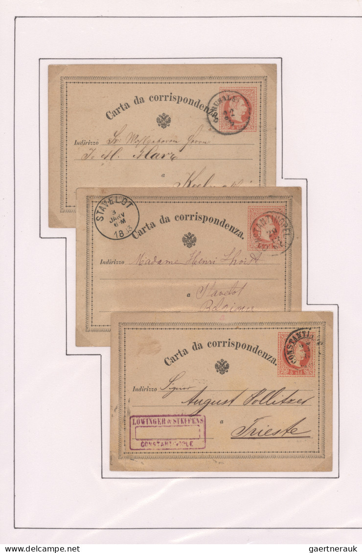 Österreichische Post In Der Levante - Ganzsachen: 1861-1908 (ca.), Sammlung Im R - Eastern Austria