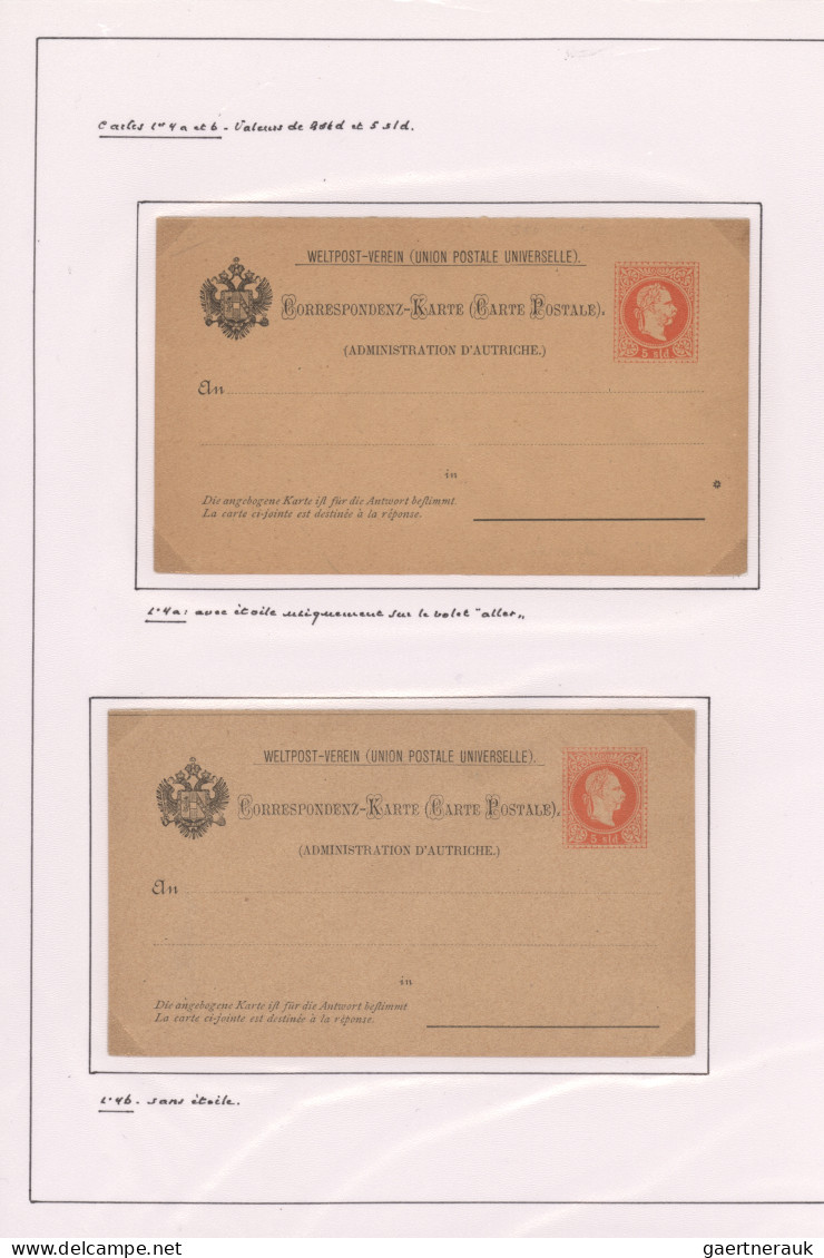 Österreichische Post in der Levante - Ganzsachen: 1861-1908 (ca.), Sammlung im R