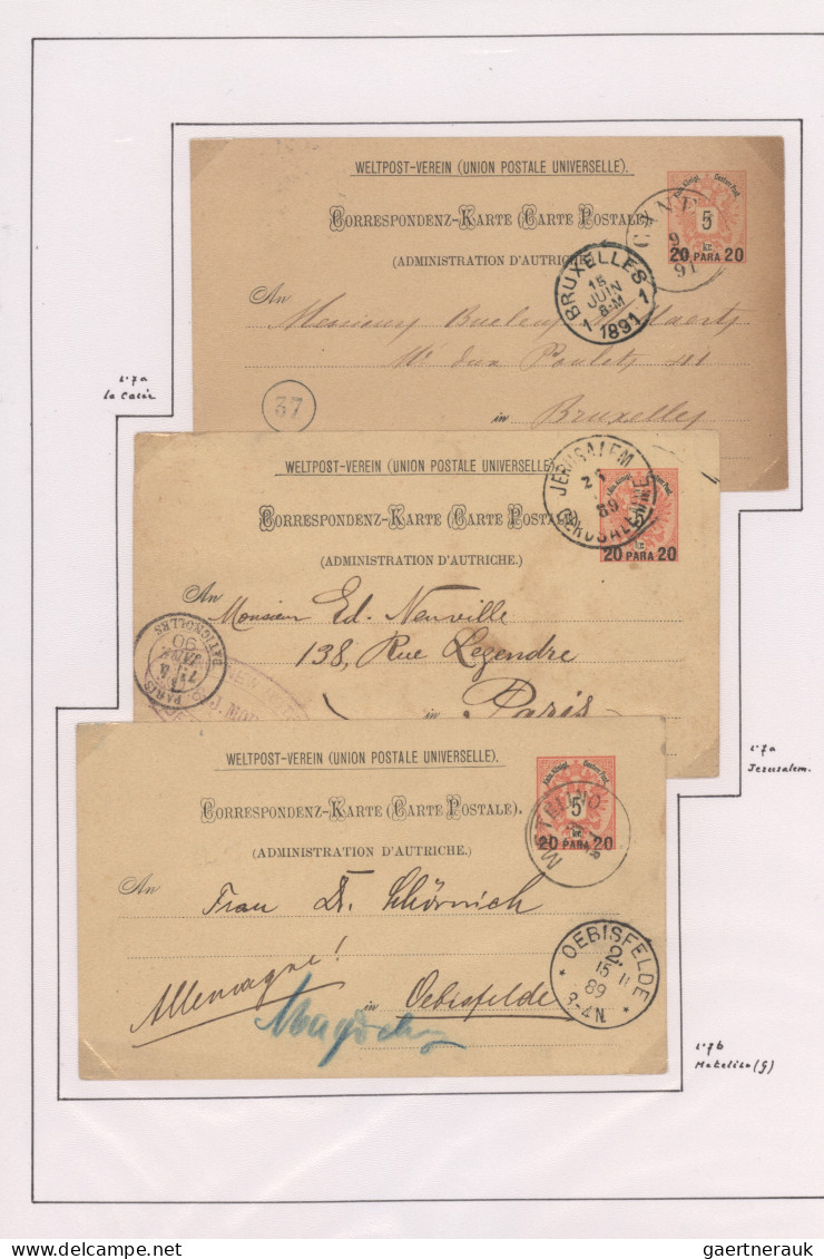 Österreichische Post in der Levante - Ganzsachen: 1861-1908 (ca.), Sammlung im R