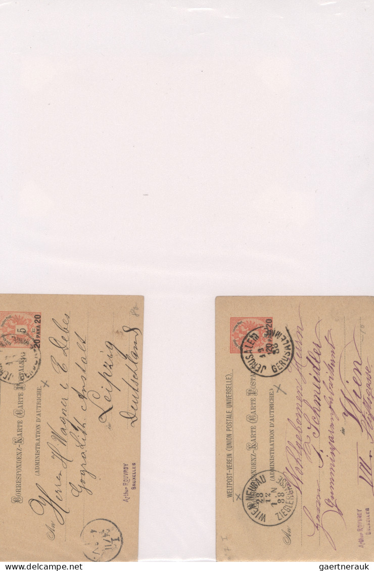 Österreichische Post in der Levante - Ganzsachen: 1861-1908 (ca.), Sammlung im R