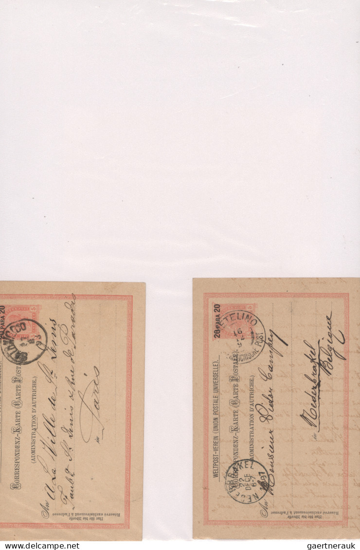 Österreichische Post in der Levante - Ganzsachen: 1861-1908 (ca.), Sammlung im R