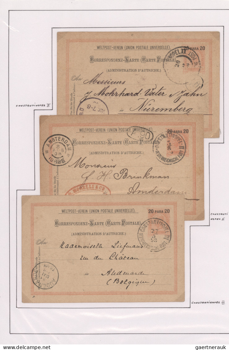 Österreichische Post in der Levante - Ganzsachen: 1861-1908 (ca.), Sammlung im R