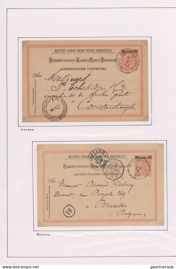 Österreichische Post in der Levante - Ganzsachen: 1861-1908 (ca.), Sammlung im R