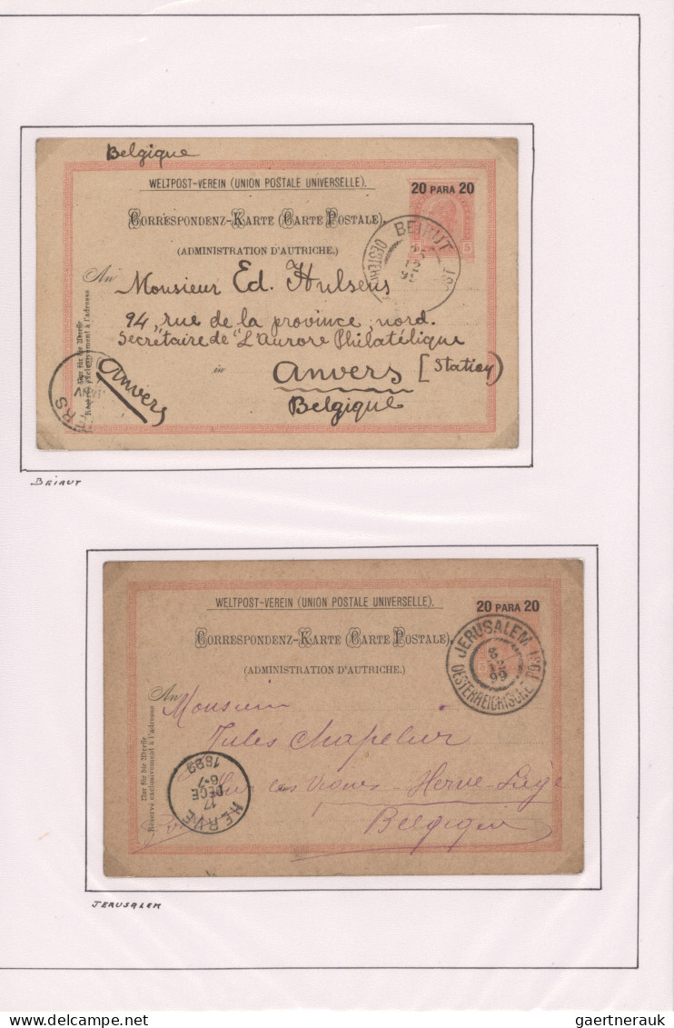 Österreichische Post in der Levante - Ganzsachen: 1861-1908 (ca.), Sammlung im R