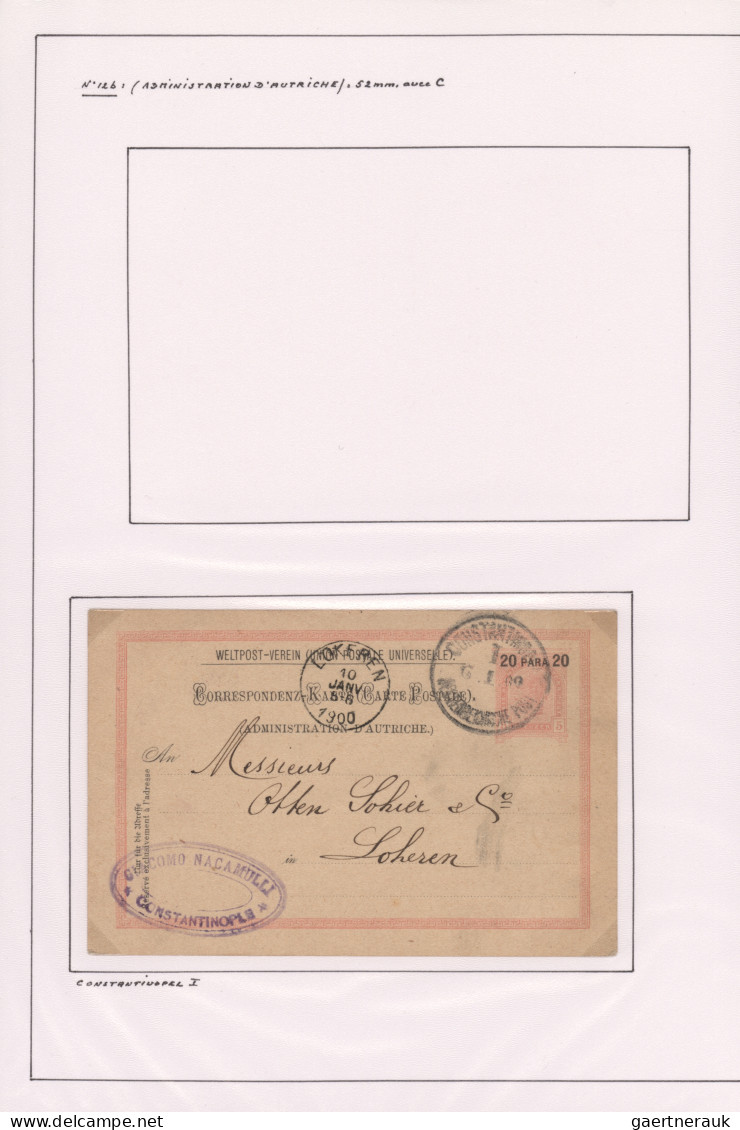 Österreichische Post in der Levante - Ganzsachen: 1861-1908 (ca.), Sammlung im R