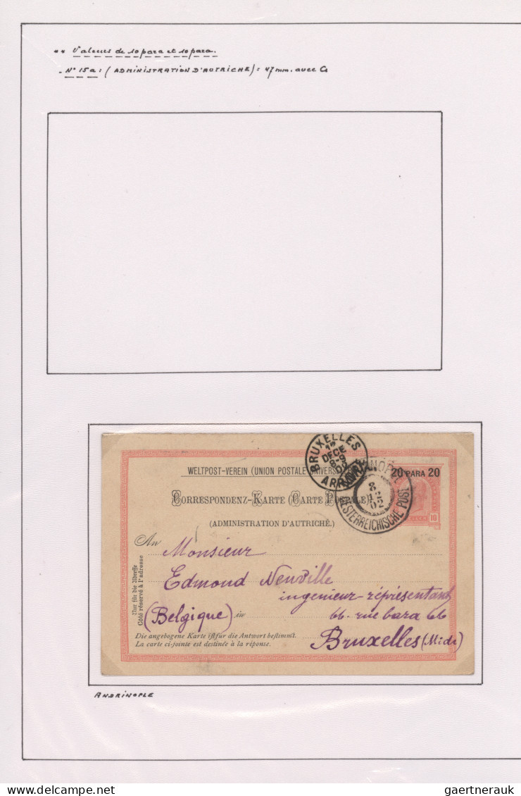 Österreichische Post in der Levante - Ganzsachen: 1861-1908 (ca.), Sammlung im R