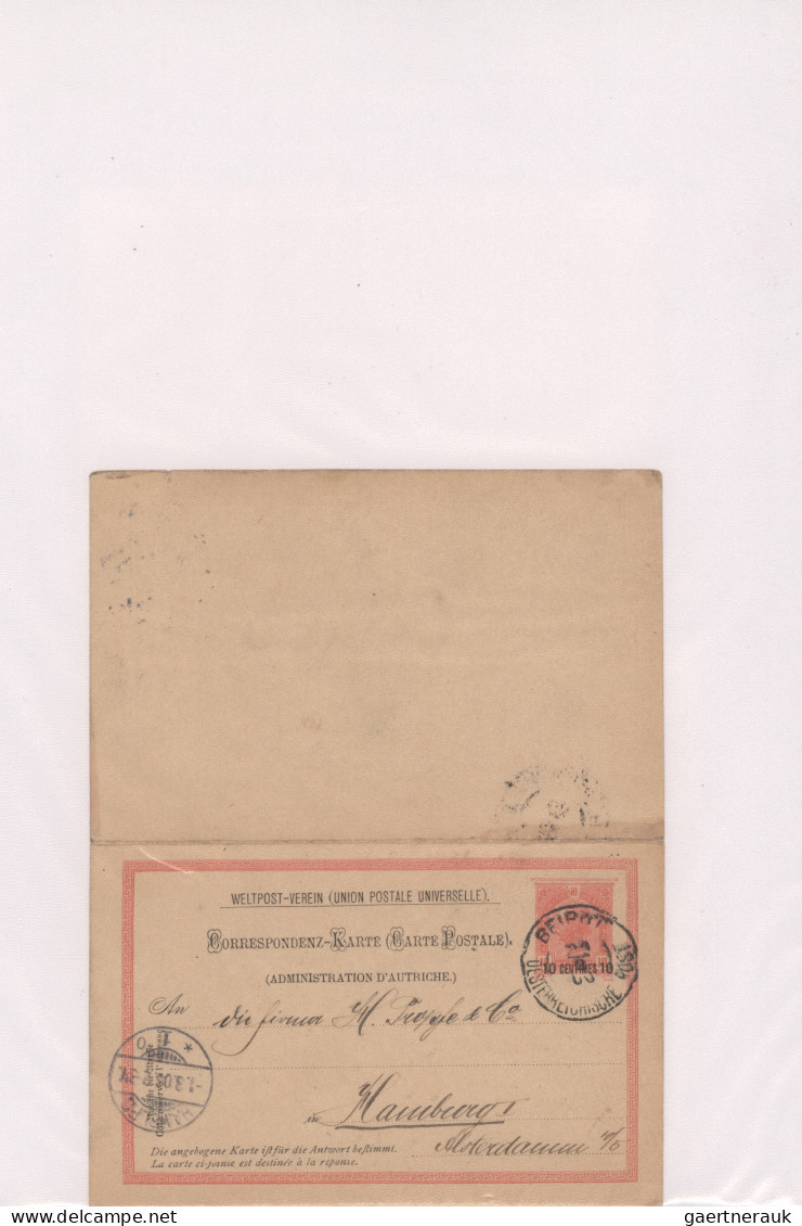 Österreichische Post in der Levante - Ganzsachen: 1861-1908 (ca.), Sammlung im R