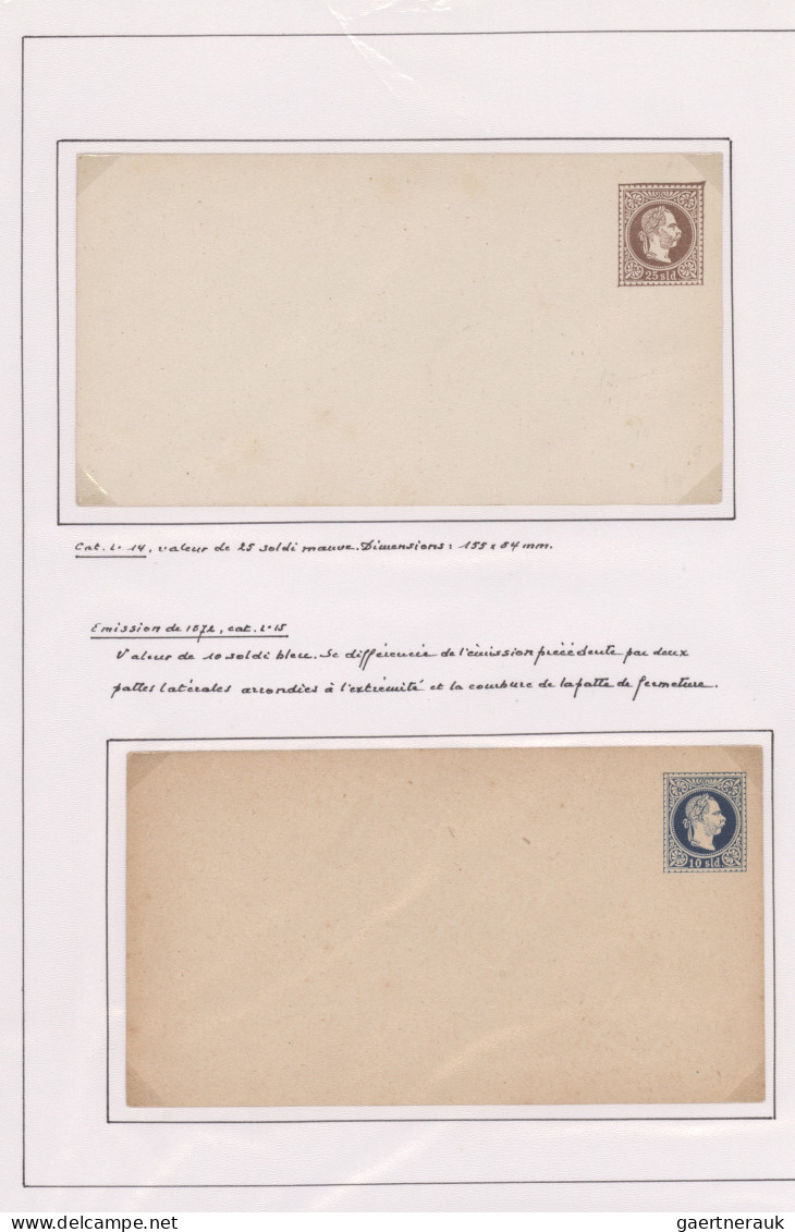 Österreichische Post in der Levante - Ganzsachen: 1861-1908 (ca.), Sammlung im R