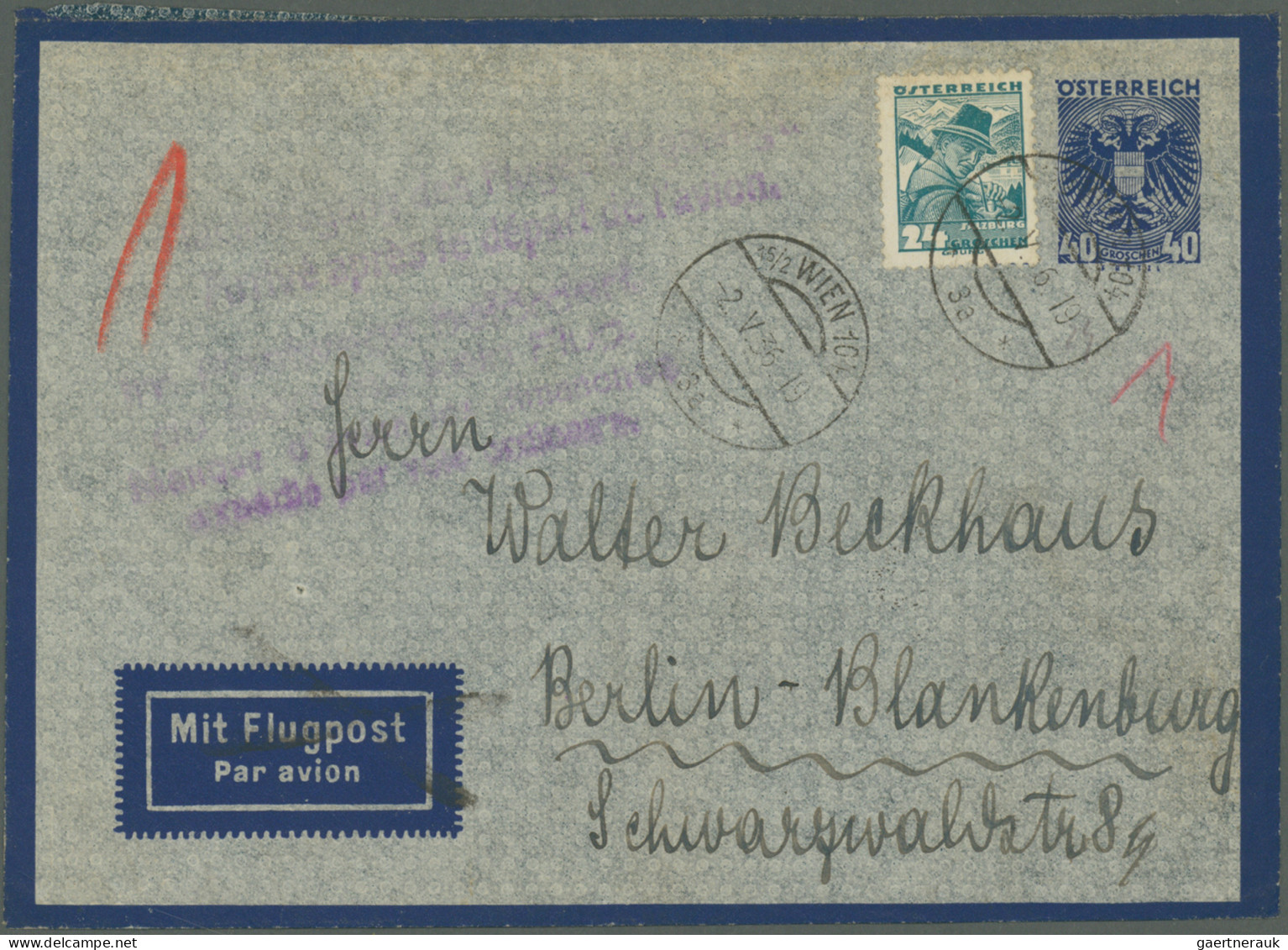 Österreich - Flugpost: 1927/1978, umfangreiche und vielseitig strukturierte Samm