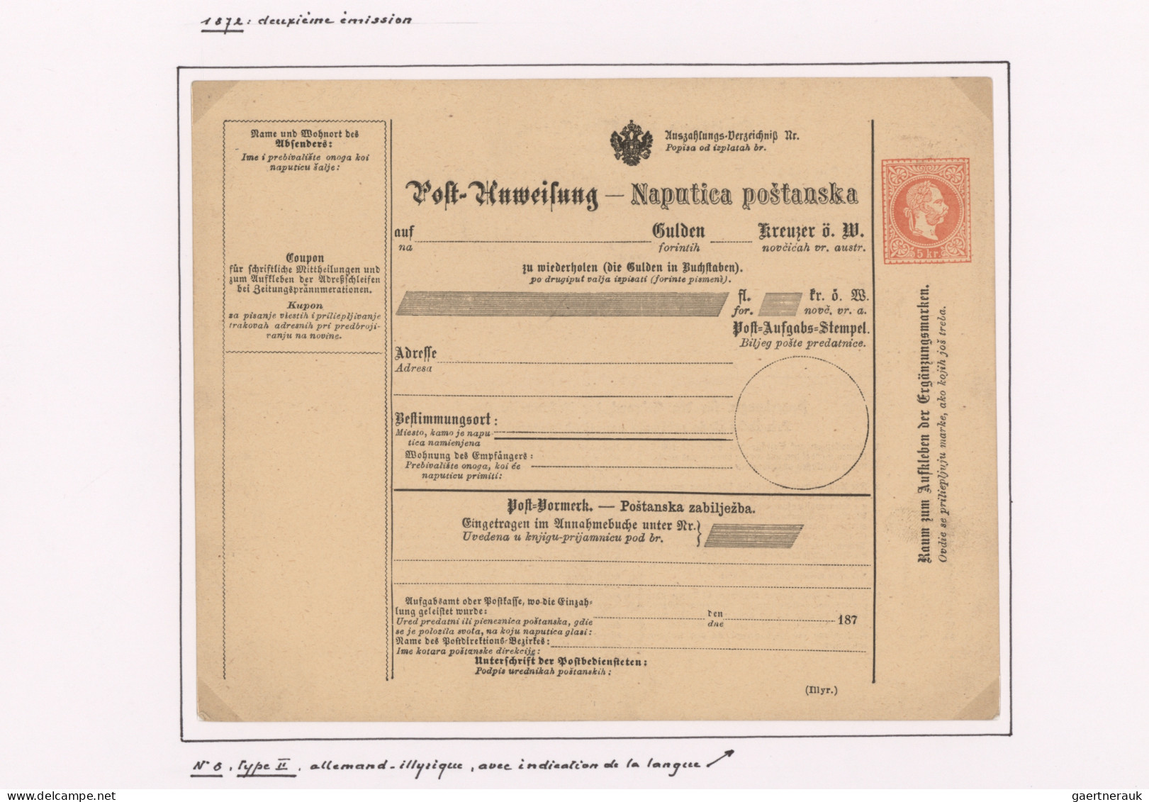 Österreich - Ganzsachen: 1870/1935, POSTANWEISUNGEN, Gehaltvolle Sammlung Mit Ca - Andere & Zonder Classificatie