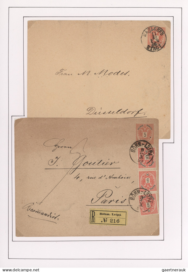 Österreich - Ganzsachen: 1883-1901 (ca.), Umfangreiche Sammlung In 5 Ringbindern - Other & Unclassified