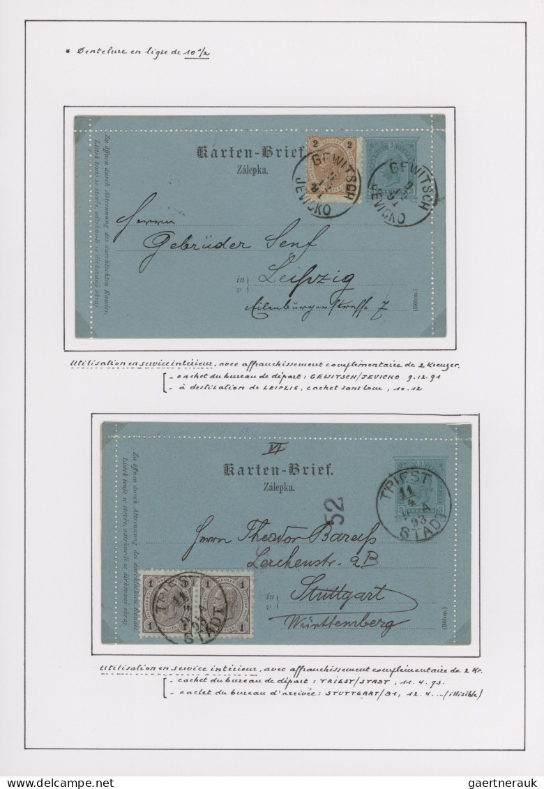 Österreich - Ganzsachen: 1883-1901 (ca.), Umfangreiche Sammlung In 5 Ringbindern - Other & Unclassified