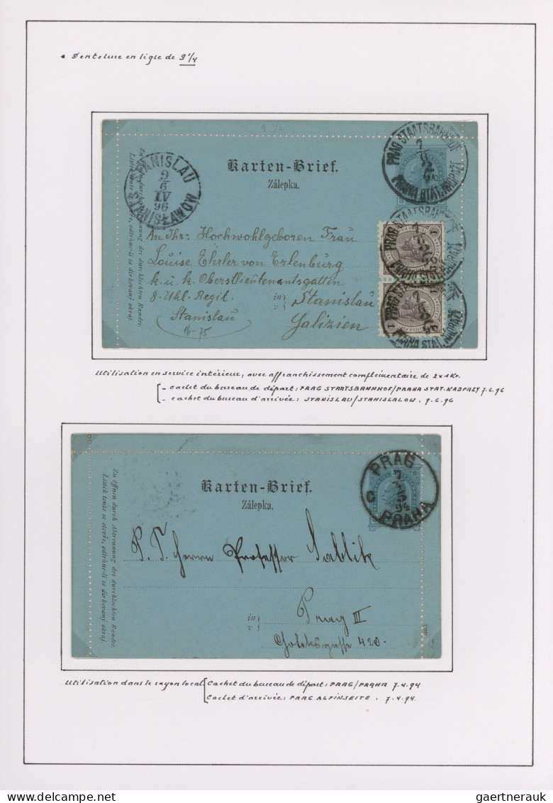 Österreich - Ganzsachen: 1883-1901 (ca.), Umfangreiche Sammlung In 5 Ringbindern - Other & Unclassified