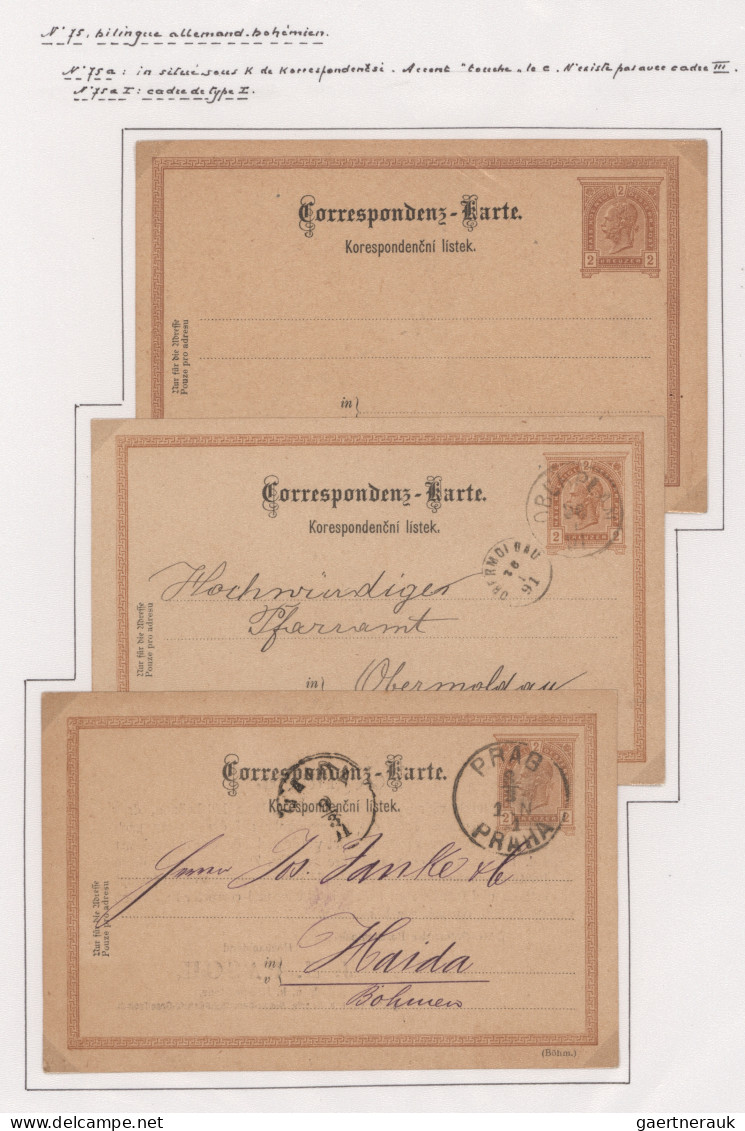 Österreich - Ganzsachen: 1890-1898, Franz-Josef, Postkarten 2 Kr. Braun Inkl. Fe - Andere & Zonder Classificatie