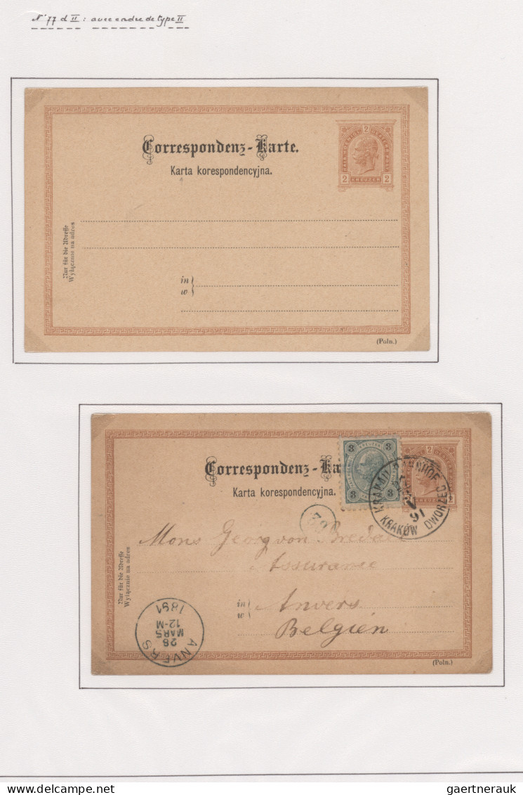 Österreich - Ganzsachen: 1890-1898, Franz-Josef, Postkarten 2 Kr. Braun Inkl. Fe - Andere & Zonder Classificatie