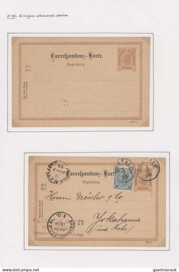 Österreich - Ganzsachen: 1890-1898, Franz-Josef, Postkarten 2 Kr. braun inkl. Fe