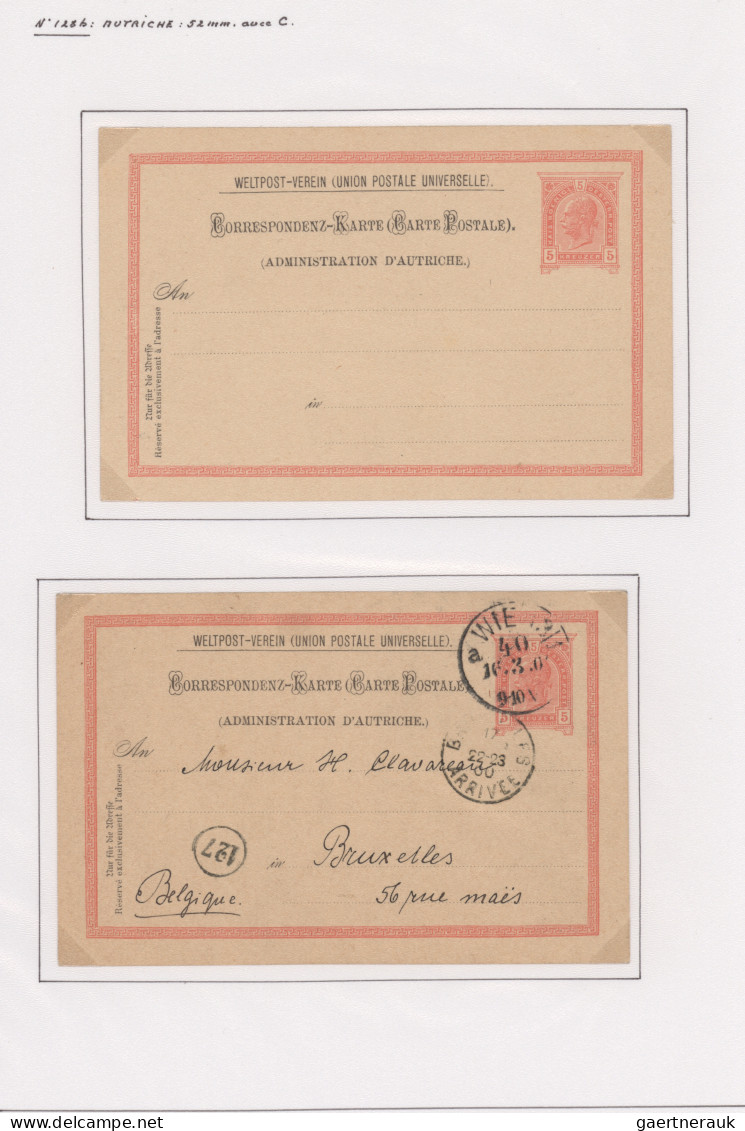 Österreich - Ganzsachen: 1890-1898, Franz-Josef, Postkarten 2 Kr. braun inkl. Fe