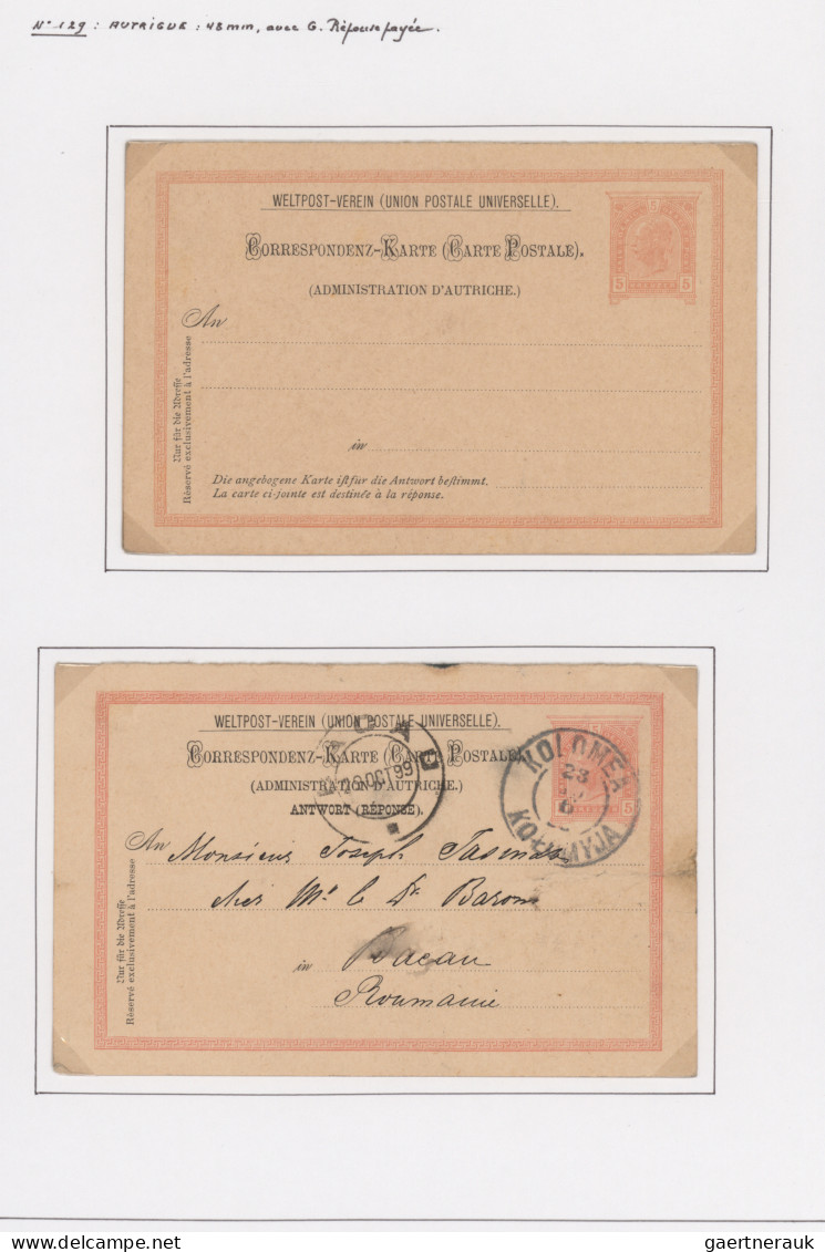 Österreich - Ganzsachen: 1890-1898, Franz-Josef, Postkarten 2 Kr. braun inkl. Fe