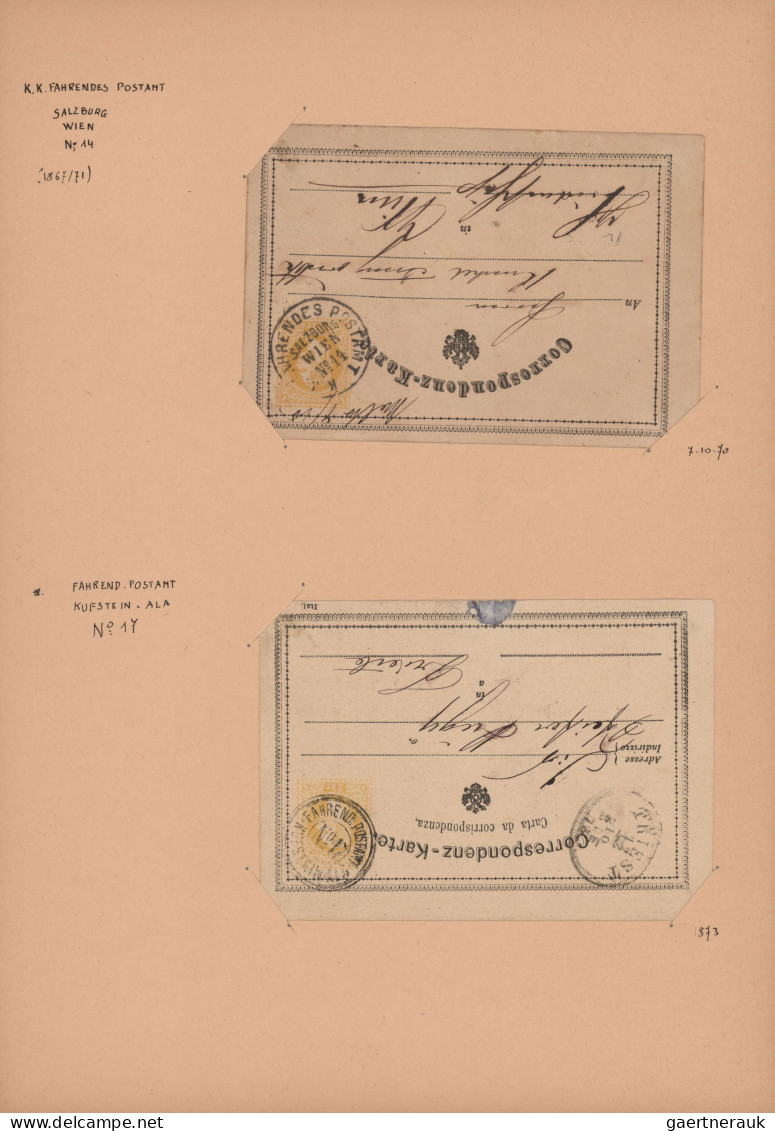 Österreich - Stempel: BAHNPOST, 1871/1913 Ca., Gehaltvolle Sammlung Mit Meist Ve - Frankeermachines (EMA)