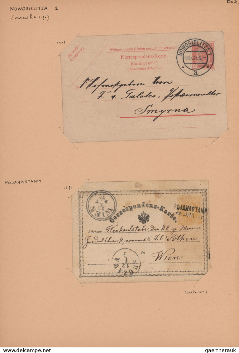 Österreich - Stempel: BUKOWINA, 1864/1910 Ca., Gehaltvolle Sammlung Vieler Versc - Frankeermachines (EMA)