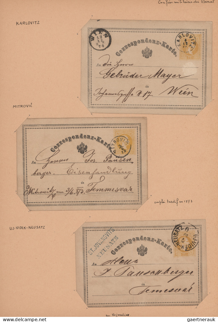 Österreich - Stempel: MILITÄRGRENZE Zu Serbien - BANAT, 1869/1870, Sammlung Mit - Frankeermachines (EMA)