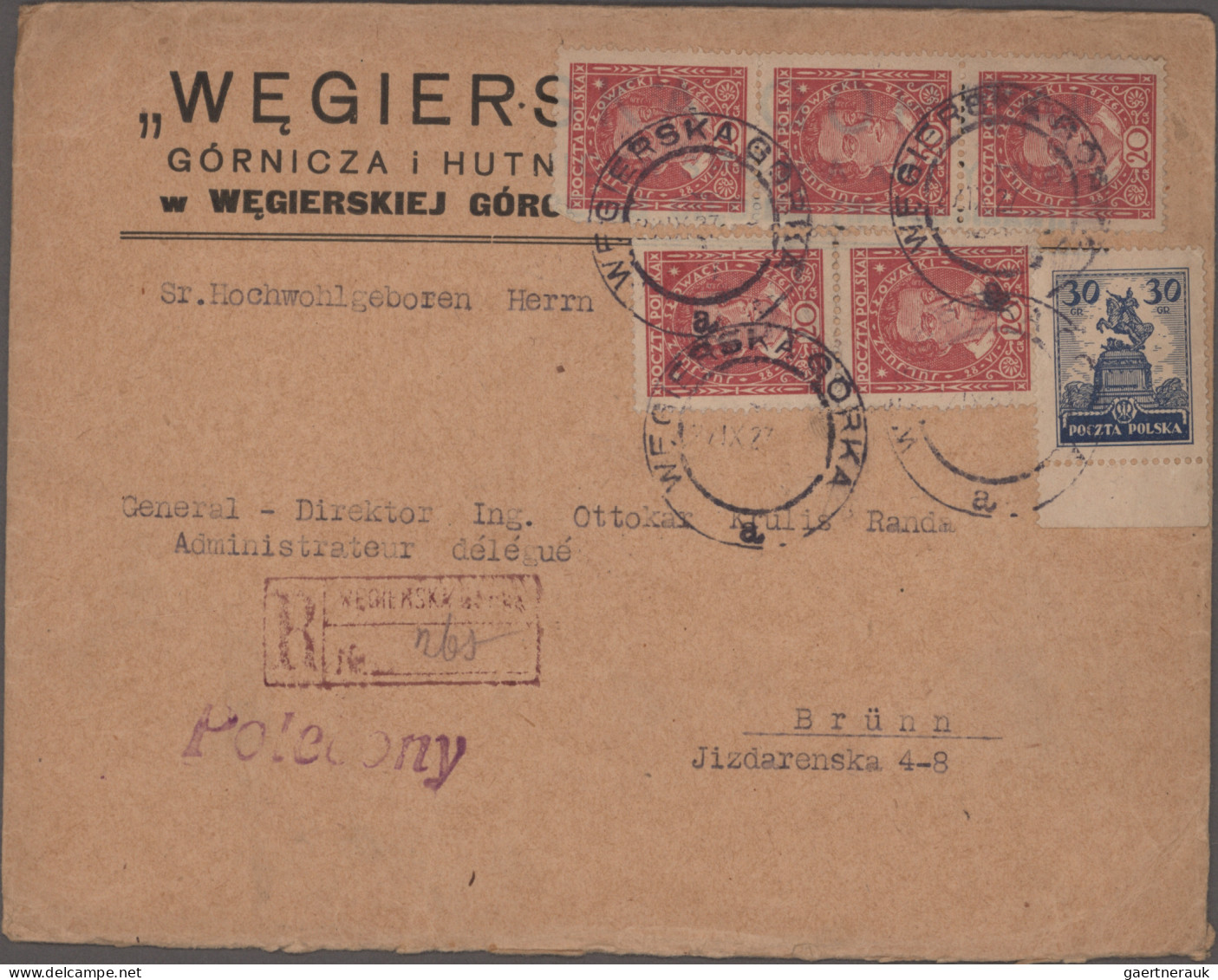 Poland: 1918/1980 (ca.), exciting lot of covers and stationaries, a few hundred,