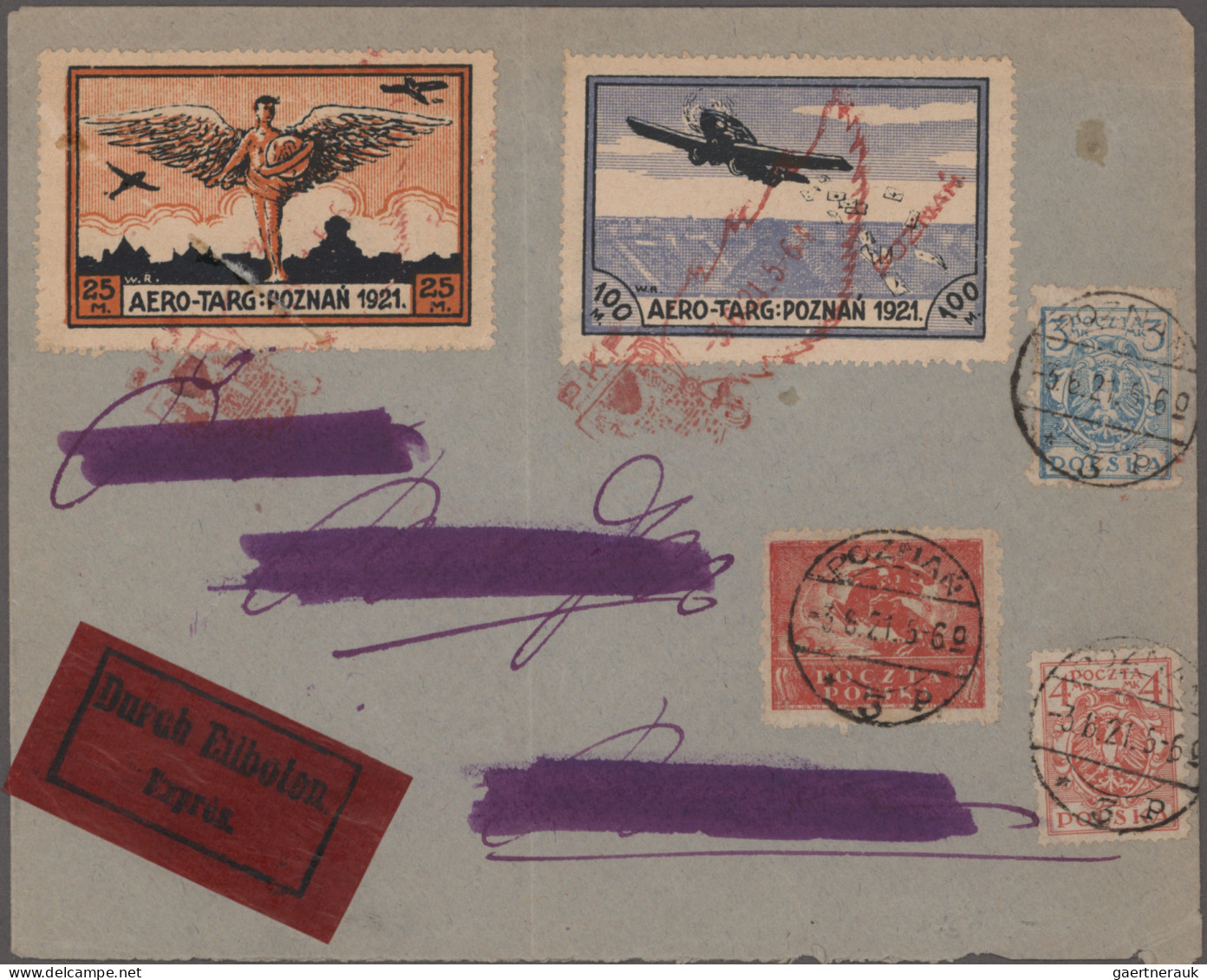 Poland: 1918/1980 (ca.), exciting lot of covers and stationaries, a few hundred,