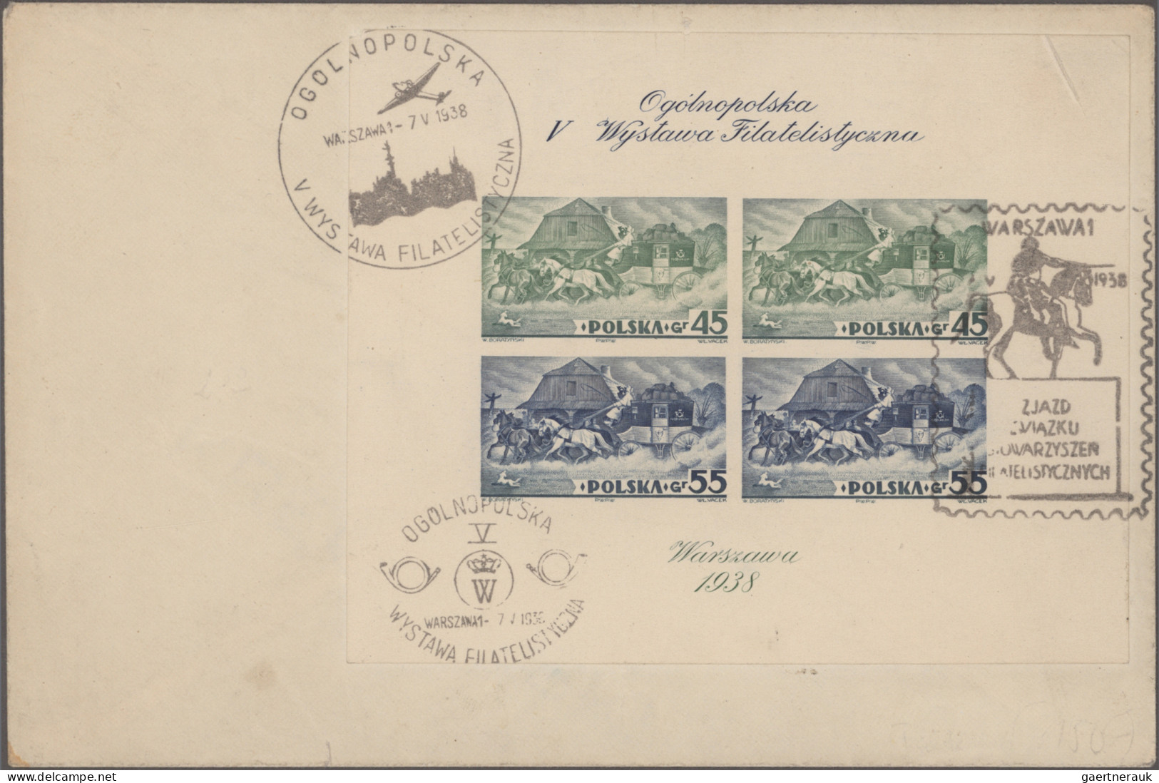 Poland: 1928/1963 Collection Of 21 Souvenir Sheets, Mint And/or Used, With First - Sonstige & Ohne Zuordnung